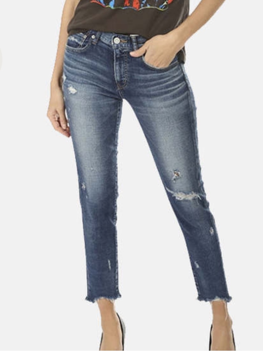 MOUSSY Vintage Raw Hem Jeans
